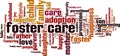 Foster care word cloud Royalty Free Stock Photo