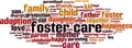 Foster care word cloud Royalty Free Stock Photo