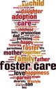 Foster care word cloud Royalty Free Stock Photo