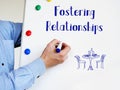 Fostering Relationships sign on the sheet