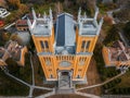 Fot, Hungary - Aerial view of the Roman Catholic Church of the Immaculate Conception (Szeplotlen Fogantatas templom)