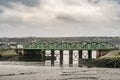 Fota Bridge on Lough Mahon on hazy cloudy day