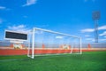 Fotball soccer stadium on blue sky