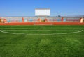 Fotball soccer stadium on blue sky