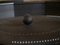 Foucault pendulum ball moving detail