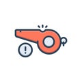 Color illustration icon for Foul, whistle and blow Royalty Free Stock Photo