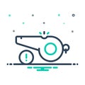 Mix icon for Foul, blow and whistle Royalty Free Stock Photo