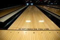 Foul line at bowling alley Royalty Free Stock Photo