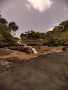 Found Beautiful natural waterfall in wild