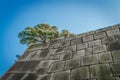 .The foundation of a Castle tower of the Edo-jo Castle,Japan Royalty Free Stock Photo