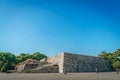 .The foundation of a Castle tower of the Edo-jo Castle,Japan Royalty Free Stock Photo