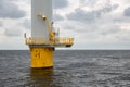 Foundation Dutch wind turbine in the sea