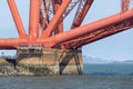 Foundation Forth Railway Bridge near Queensferry in Scotland