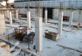 Foundation for new condominium building Royalty Free Stock Photo