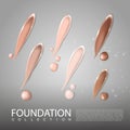 Foundation Skincare Cosmetic Realistic Template