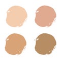 Foundation tone cream makeup skin color types.