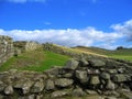 Cawfields Milecastle at Hadrians Wall, Northumberland National Park Royalty Free Stock Photo