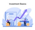 Foundations of Investing set. Exploring the essentials of financial growth Royalty Free Stock Photo