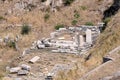 Foundations of the Temple of Dionysius  Pergamum  Bergama  Izmir  Turkey Royalty Free Stock Photo