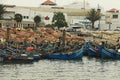 Fishing boats and nets in Agadir