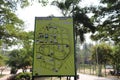 Map of the Botanical Garden in Puducherry, India