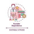 Founder dependence concept icon