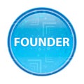 Founder floral blue round button Royalty Free Stock Photo