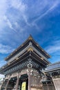 Founder\'s Hall Gate (Goei-do Mon) at Higashi Hongan-ji. Kyoto, Japan. Royalty Free Stock Photo