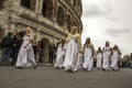 The founding of Rome: parade through the streets of Rome Royalty Free Stock Photo