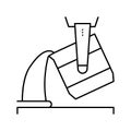 foundry aluminium production line icon vector illustration