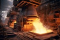 Foundry factory steel people furnace metal iron metallurgy heat industrial