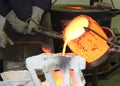 Foundry Molten Metal Pour Royalty Free Stock Photo