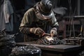 foundry worker, sculpting metal into intricate and unique designs