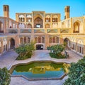 The fountain of Agha Bozorg mosque, Kashan, Iran Royalty Free Stock Photo