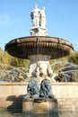 Famous fountain aix-en-provence france Royalty Free Stock Photo