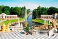 Fountain alley in Peterhof, Russia