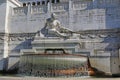 Fountain at the Altare della Patria in Rome, Italy Royalty Free Stock Photo