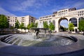 Fountain in Antigone of Montpellier, France