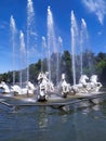 Fountain of antique statues of horses