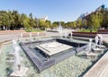 Fountain with Armenia map in Downtown Park, Yerevan, Armenia Royalty Free Stock Photo