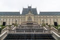 Fountain in the back of the Palace of Culture in Iasi, Romania Royalty Free Stock Photo