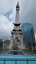 Fountain at the Base of the Monument Royalty Free Stock Photo