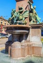 Fountain at the basement of the monument to Alfred Escher in Zurich