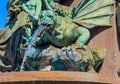 Fountain at the basement of the monument to Alfred Escher in Zurich