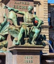 Fountain at the basement of the monument to Alfred Escher in Zurich