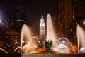 Fountain on Benjamin Franklin Pkwy, Philadelphia Royalty Free Stock Photo