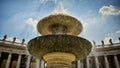 Fountain by Bernini at Saint Peter Square, aka piazza San Pietro, Vatican Royalty Free Stock Photo