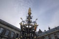 Fountain At The Binnenhof The Hague The Netherlands 28-12-2019 Royalty Free Stock Photo