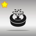 Fountain black Icon button logo symbol