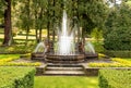 Fountain in the Botanical Garden of Villa Taranto, Pallanza, Italy.